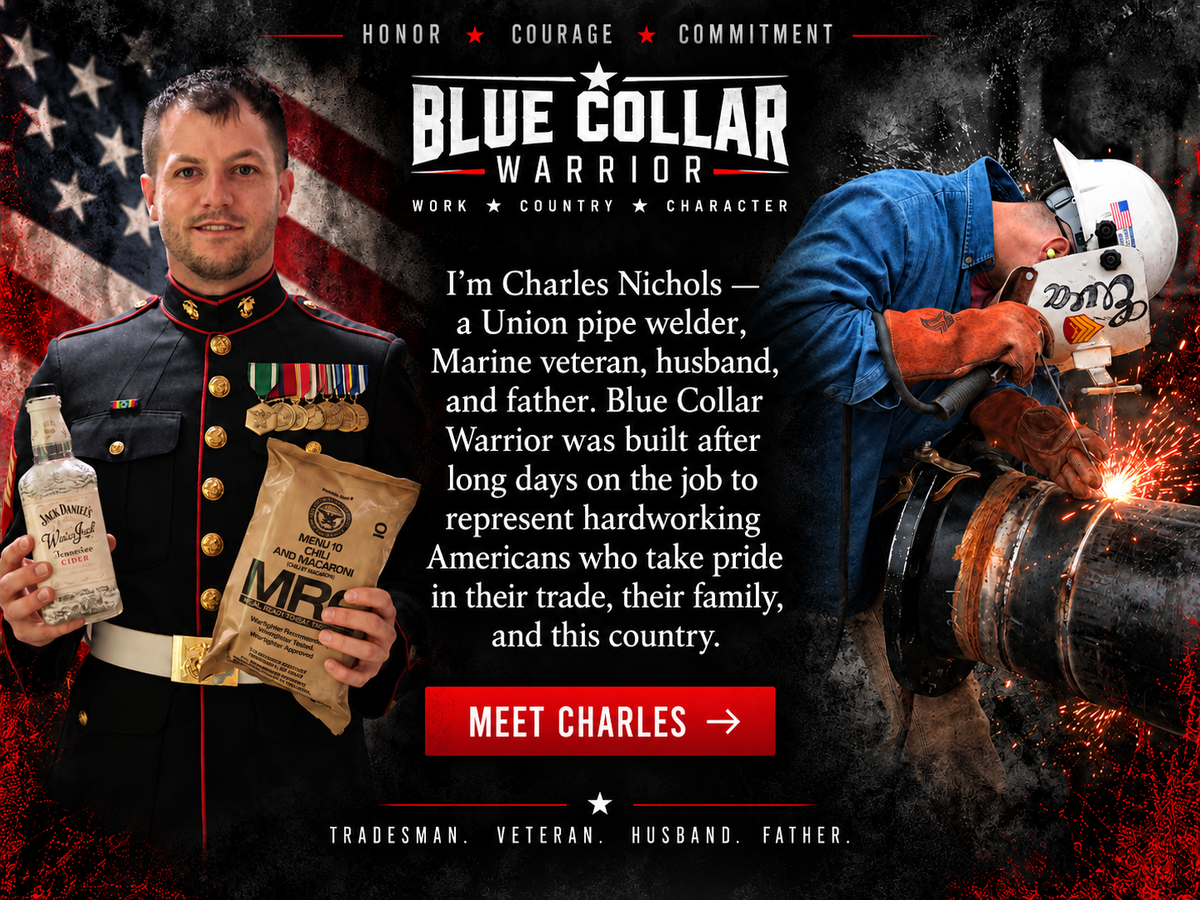 Charles Nichols - founder of Blue Collar Warrior, pipe welder and Marine veteran