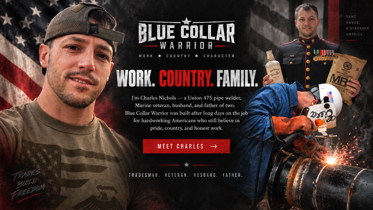 Charles Nichols - founder of Blue Collar Warrior, pipe welder and Marine veteran